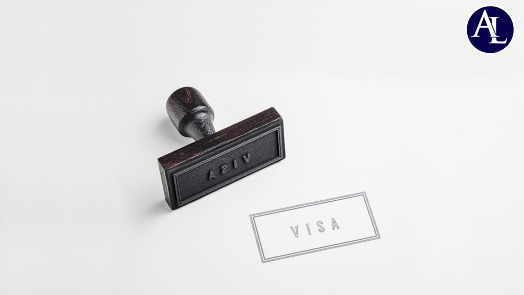 stamp visa and aurelia legal logo on top